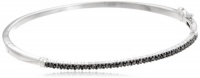 Silver Black Diamond Bangle Bracelet (0.25 cttw) Silver Black Diamond Bangle Bracelet (0.25 cttw)