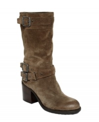 Between the rugged suede upper and the multiple straps, Jessica Simpson's Nermin booties just scream adventure. Between the rugged suede upper and the multiple straps, Jessica Simpson's Nermin booties just scream adventure.