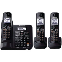 Panasonic KX-TG6643B DECT 6.0 Cordless Phone with Answering System - 3 Handsets - Black Panasonic KX-TG6643B DECT 6.0 Cordless Phone with Answering System - 3 Handsets - Black