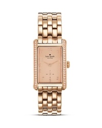 A crystal encrusted bezel brings sophisticated sparkle to this elegant kate spade new york timepiece in a rose-gold finish. Exclusive to Bloomingdale's. A crystal encrusted bezel brings sophisticated sparkle to this elegant kate spade new york timepiece in a rose-gold finish. Exclusive to Bloomingdale's.