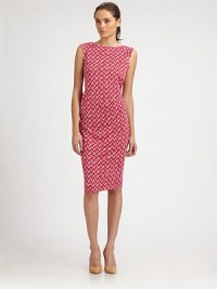 Quirky print and modern cap sleeves renew this silk jersey silhouette. BoatneckCap sleevesAbout 26 from natural waistSilk jerseyDry cleanImportedModel shown is 5'10 (177cm) wearing US size 2. Quirky print and modern cap sleeves renew this silk jersey silhouette. BoatneckCap sleevesAbout 26 from natural waistSilk jerseyDry cleanImportedModel shown is 5'10 (177cm) wearing US size 2.