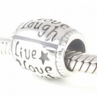 Solid Sterling Silver Laugh Bead Charm for Pandora Biagi Troll Chamilia Bracelets Solid Sterling Silver Laugh Bead Charm for Pandora Biagi Troll Chamilia Bracelets