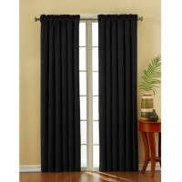 Eclipse Suede 42-Inch by 63-Inch Thermaback Blackout Panel, Black Eclipse Suede 42-Inch by 63-Inch Thermaback Blackout Panel, Black