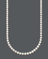 Capture traditional style with a modern spin. This long, pearl necklace by Belle de Mer can be worn as a single strand or doubled for a chic, layered look. Crafted in AA+ cultured freshwater pearls (9-10 mm) with a 14k gold clasp. Approximate length: 36 inches. Capture traditional style with a modern spin. This long, pearl necklace by Belle de Mer can be worn as a single strand or doubled for a chic, layered look. Crafted in AA+ cultured freshwater pearls (9-10 mm) with a 14k gold clasp. Approximate length: 36 inches.