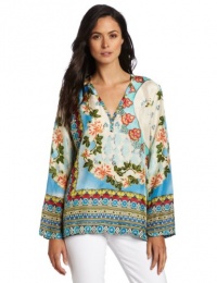 Johnny Was Collection Women's Toro Long Sleeve V-Neck Top Johnny Was Collection Women's Toro Long Sleeve V-Neck Top
