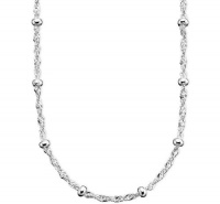 Giani Bernini Sterling Silver Necklace, 16 Small Bead Singapore Chain
