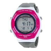 Casio Women's LWS200H-4ACF Solar Runners 120-Lap Grey and Pink Digital Sport Watch Casio Women's LWS200H-4ACF Solar Runners 120-Lap Grey and Pink Digital Sport Watch