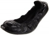 Ballasox by Corso Como Women's Factor Ballet Flat, Black Crinkled Patent, 6 M US