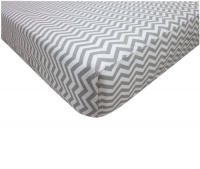 American Baby Company 100% Cotton Percale Fitted Portable/Mini Crib Sheet, Zigzag Grey American Baby Company 100% Cotton Percale Fitted Portable/Mini Crib Sheet, Zigzag Grey
