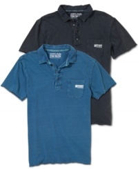A worn-wash shirt you'll want to wear often. The vintage look on this polo shirt from DKNY Jeans will instantly become a classic in your wardrobe. A worn-wash shirt you'll want to wear often. The vintage look on this polo shirt from DKNY Jeans will instantly become a classic in your wardrobe.