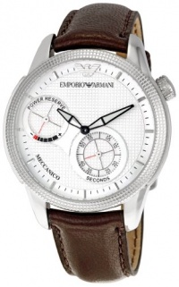 Emporio Armani Men's AR4644 Meccanico Silver Dial Watch Emporio Armani Men's AR4644 Meccanico Silver Dial Watch