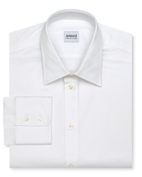 Armani Collezioni White Dress Shirt - Contemporary Fit, Point Collar Armani Collezioni White Dress Shirt - Contemporary Fit, Point Collar