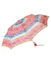 Look forward to rainy day with a colorful logo stripe print umbrella.