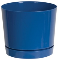 Dynamic Design SD0812QC Hi Gloss 8-Inch Poly Planter with Attached Saucer, Quasar Blue Dynamic Design SD0812QC Hi Gloss 8-Inch Poly Planter with Attached Saucer, Quasar Blue