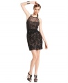 Featuring pretty lace overlay and a chic sash appliqué, this MM Couture dress is the perfect choice for an evening out!