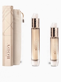 A deep and intense concentration of Burberry Body Eau de Parfum for a luxuriously rich and long-lasting scent. Top notes of green absinthe, exquisite peach and refined freesia. Floral heart notes of natural rose absolute and iris, enriched with warm sandalwood. Sensual base notes of woody cashmeran, creamy vanilla, seductive amber and musk. A deep and intense concentration of Burberry Body Eau de Parfum for a luxuriously rich and long-lasting scent. Top notes of green absinthe, exquisite peach and refined freesia. Floral heart notes of natural rose absolute and iris, enriched with warm sandalwood. Sensual base notes of woody cashmeran, creamy vanilla, seductive amber and musk.