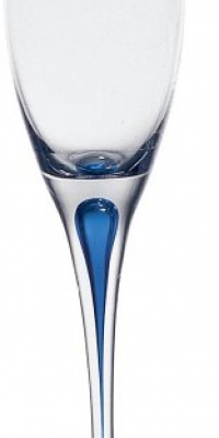 Orrefors Intermezzo Blue White Wine Glass