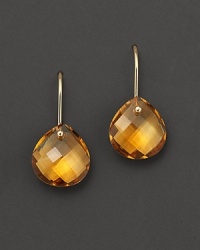 Citrine drop earrings in yellow gold. Citrine drop earrings in yellow gold.