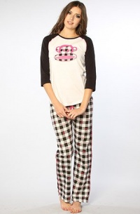 Paul Frank Women's Just Julius Check Pajama Set Paul Frank Women's Just Julius Check Pajama Set