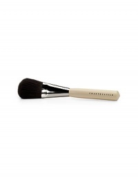 An oversized brush to apply face powder. Made of luxuriously soft black squirrel hair. Also available with a shortened handle. An oversized brush to apply face powder. Made of luxuriously soft black squirrel hair. Also available with a shortened handle.