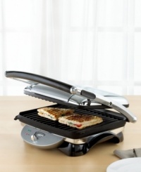 This retro-style panini grill has been featured on the reality show, The Apprentice, as one of the most innovative appliances one could own today. Perfect for quick and easy meals, you can press creative panini-style sandwiches, plus grill chicken, meat, fish and vegetables in a flash! Full warranty. Model CGH800. This retro-style panini grill has been featured on the reality show, The Apprentice, as one of the most innovative appliances one could own today. Perfect for quick and easy meals, you can press creative panini-style sandwiches, plus grill chicken, meat, fish and vegetables in a flash! Full warranty. Model CGH800.