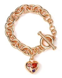 Wear your heart near your sleeve with MARC BY MARC JACOBS' chain and heart bracelet. The crystal-dusted style works like a charm with sleek or ruffly silhouettes. Wear your heart near your sleeve with MARC BY MARC JACOBS' chain and heart bracelet. The crystal-dusted style works like a charm with sleek or ruffly silhouettes.