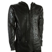 Ed Hardy Mens Leopard Print Knit Zip Up Hoodie Ed Hardy Mens Leopard Print Knit Zip Up Hoodie