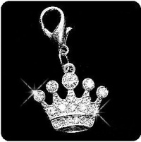 PURELY CHARMING Pet Charm / Pendant with Handset Swarovski Crystals - Imperial Crown / Tiara PURELY CHARMING Pet Charm / Pendant with Handset Swarovski Crystals - Imperial Crown / Tiara