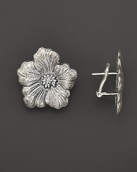 Delicate gardenias, captured at the height of their beauty in sterling silver, bloom on these earrings from Buccellati. Delicate gardenias, captured at the height of their beauty in sterling silver, bloom on these earrings from Buccellati.