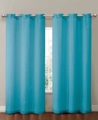 Update with just a pop of color! The Disco sheer panel from Victoria offers a solid design that slightly shimmers for a fun way to enhance any room's colorway. Update with just a pop of color! The Disco sheer panel from Victoria offers a solid design that slightly shimmers for a fun way to enhance any room's colorway.