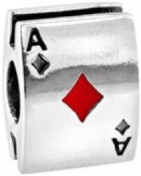 Bacio Italian Enamel Bead Expressions Enamel Ace of Diamonds Charm. Compatible with Pandora,Trollbead,Chamilia Bracelets. Bacio Italian Enamel Bead Expressions Enamel Ace of Diamonds Charm. Compatible with Pandora,Trollbead,Chamilia Bracelets.
