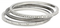 Vince Camuto Silver and Hematite Bangle Bracelet Set Vince Camuto Silver and Hematite Bangle Bracelet Set
