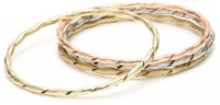 BCBGeneration Tri-Tone Twisted Bangle Bracelet Set BCBGeneration Tri-Tone Twisted Bangle Bracelet Set