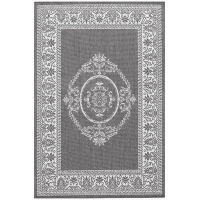 Couristan 1078/3012 Recife Antique Medallion/Grey-White 2-Feet 3-Inch by 11-Feet 9-Inch Rug Couristan 1078/3012 Recife Antique Medallion/Grey-White 2-Feet 3-Inch by 11-Feet 9-Inch Rug