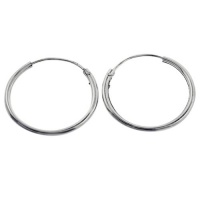 Sterling Silver Small Endless Hoop Earrings for cartilage, Nose and lips, 3/8 inch Diameter 10mm