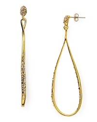 Set a striking style standard with this pair of crystal-encrusted drop earrings from Alexis Bittar. Shapely with a hint of sparkle, these modern classics define a day-to-night look.