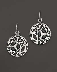 Bold sterling silver medallion earrings, glistening with faceted black onyx. By Di MODOLO. Bold sterling silver medallion earrings, glistening with faceted black onyx. By Di MODOLO.