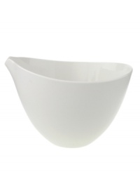 In one fluid motion this covered vegetable bowl forms a conversation piece for your tabletop. The organic shape and modern design lend your decor a touch of chic style. In one fluid motion this covered vegetable bowl forms a conversation piece for your tabletop. The organic shape and modern design lend your decor a touch of chic style.