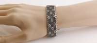 New ROBERTO COIN 18K White Gold Diamond & Black Sapphire Bracelet New ROBERTO COIN 18K White Gold Diamond & Black Sapphire Bracelet