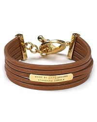 MARC BY MARC JACOBS does the stacking for us with this five row leather bracelet, which works a luxe layered vibe, finished by a signature toggle closure. MARC BY MARC JACOBS does the stacking for us with this five row leather bracelet, which works a luxe layered vibe, finished by a signature toggle closure.