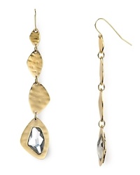 These Robert Lee Morris Soho hammered earrings feature the sculptural craftsmanship the designer is known for with a chic geometric shape. These Robert Lee Morris Soho hammered earrings feature the sculptural craftsmanship the designer is known for with a chic geometric shape.