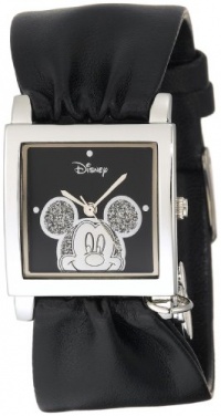 Disney Unisex MK1030 Mickey Mouse Black Strap with Icon Charm Watch