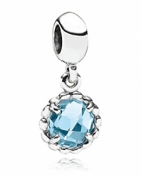 A faceted blue topaz charm adds movement and light to your PANDORA bracelet. A faceted blue topaz charm adds movement and light to your PANDORA bracelet.