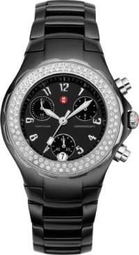 Michele Woman's MWW12A000005 Tahitian Ceramic Black Diamond Watch Michele Woman's MWW12A000005 Tahitian Ceramic Black Diamond Watch