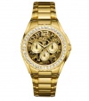 G by GUESS Gold-Tone Animal Print Glitz Sport Watch