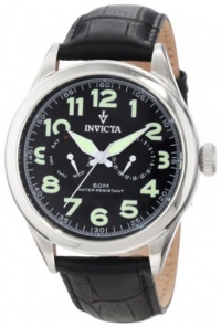 Invicta Men's 11741 Vintage Master Calendar Black Dial Black Leather Watch Invicta Men's 11741 Vintage Master Calendar Black Dial Black Leather Watch