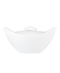 Feature modern elegance on your menu with the Classic Fjord casserole from Dansk's collection of serveware and serving dishes. The set serves up glossy white porcelain in a fluid shape that keep tables looking totally fresh. Feature modern elegance on your menu with the Classic Fjord casserole from Dansk's collection of serveware and serving dishes. The set serves up glossy white porcelain in a fluid shape that keep tables looking totally fresh.
