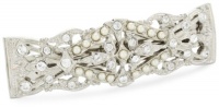 1928 Bridal Silver Tone Crystal Simulated Freshwater Pearl Barrette 1928 Bridal Silver Tone Crystal Simulated Freshwater Pearl Barrette
