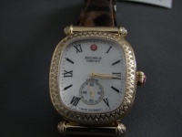 Michele MWW16C000028 Women's Gold Caber Isle Cushion 140 Genuine Diamonds Watch Michele MWW16C000028 Women's Gold Caber Isle Cushion 140 Genuine Diamonds Watch