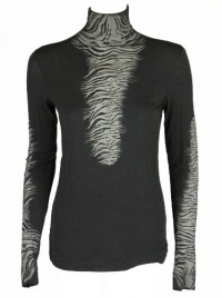 Isabel de Pedro womens black animal print polo zebra shirt 40 Isabel de Pedro womens black animal print polo zebra shirt 40